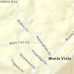Monte Vista Alabama Street Map
