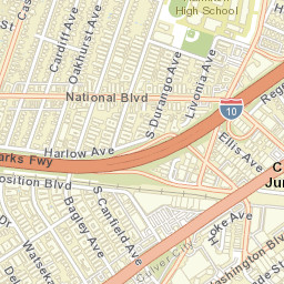 Culver Junction California Street Map