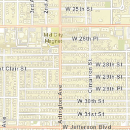 Jefferson Park California Street Map