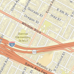 Boyle Heights California Street Map