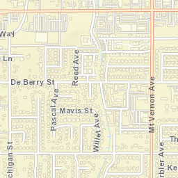 Grand Terrace California Street Map