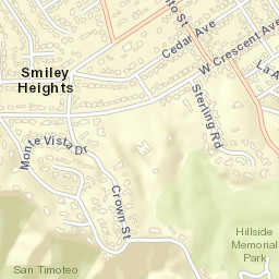 Smiley Heights California Street Map