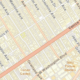 Palms California Street Map