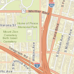 East Los Angeles California Street Map