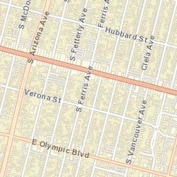 Winter Gardens California Street Map