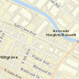 Hillgrove California Street Map