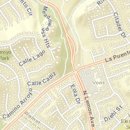 Walnut California Street Map