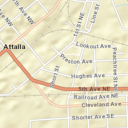 Attalla Alabama Street Map