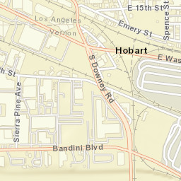 Hobart California Street Map