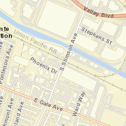 Puente Junction California Street Map