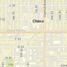 Chino California Street Map