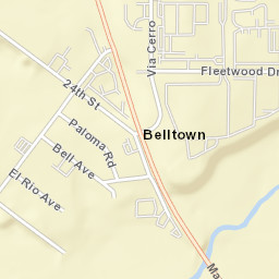 Belltown California Street Map