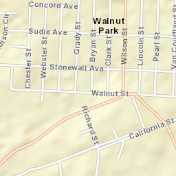 Walnut Park Alabama Street Map