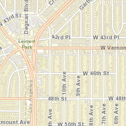 Leimert Park California Street Map