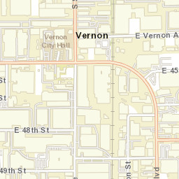 Vernon California Street Map