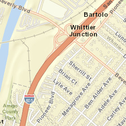 Whittier Junction California Street Map