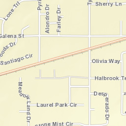 Henshaw California Street Map