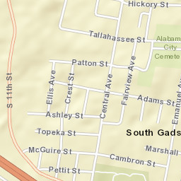 South Gadsden Alabama Street Map