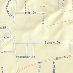 Hokes Bluff Alabama Street Map