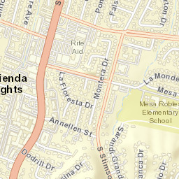 Hacienda Heights California Street Map