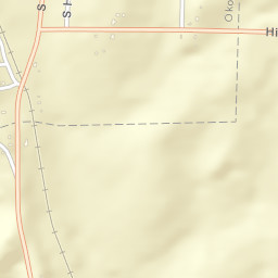 Okolona Arkansas Street Map