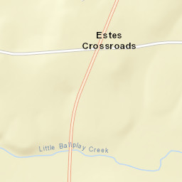 Estes Crossroads Alabama Street Map