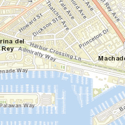 Marina del Rey California Street Map