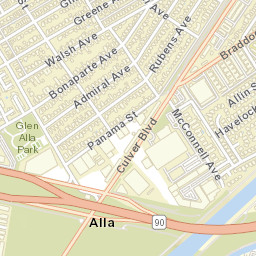 Del Ray California Street Map