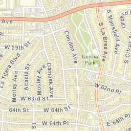 5000-5026 West 62nd Street Los Angeles CA Street Map