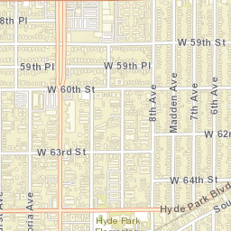 Hyde Park California Street Map