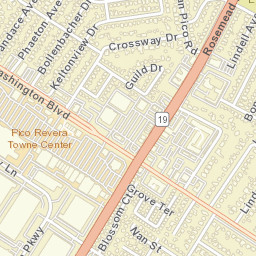 Pico Rivera California Street Map