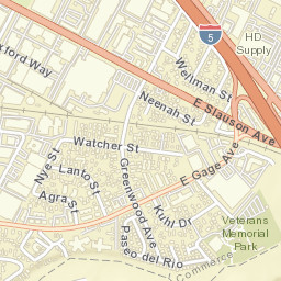 Gage California Street Map