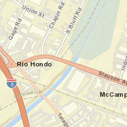 Rio Hondo California Street Map