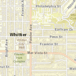 Whittier California Street Map