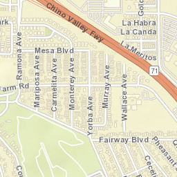 Los Serranos California Street Map