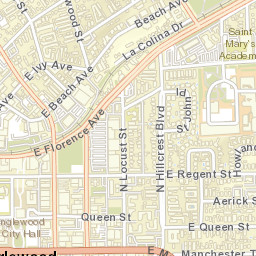 Inglewood, California Street Map