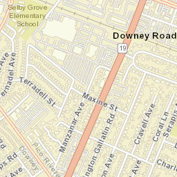 Downey Road California Street Map