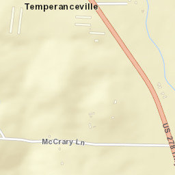 Temperanceville Arkansas Street Map