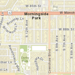 Morningside Park California Street Map