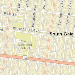 South Gate California Street Map