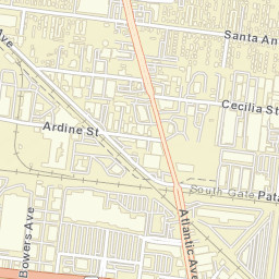 Cudahy California Street Map