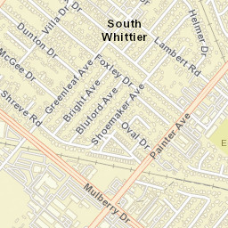 South Whittier California Street Map