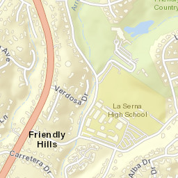 Friendly Hills California Street Map