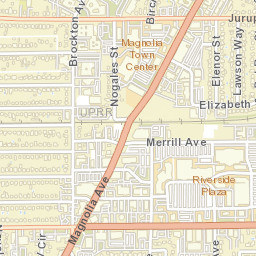 Riverside, California Street Map