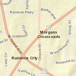 Morgans Crossroads Alabama Street Map
