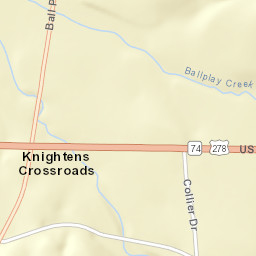 Knightens Crossroads Alabama Street Map