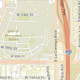 10001-10035 South Concourse Way Los Angeles CA Street Map