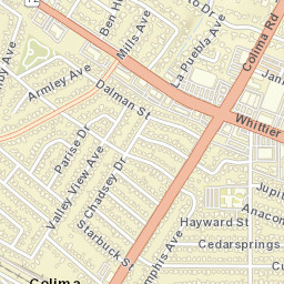 Colima California Street Map