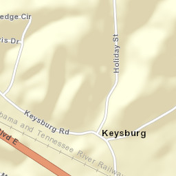 Keysburg Alabama Street Map