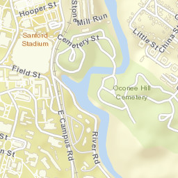 The University of Georgia 100 Sanford Drive Street Map